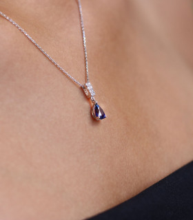 Drop Sapphire Necklace