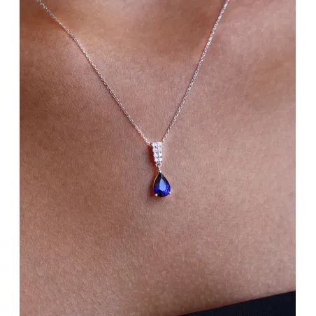 Drop Sapphire Necklace