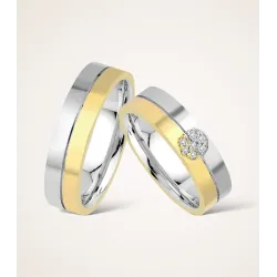 Floréa Bicolor Trauringe mit Diamanten | Moreen