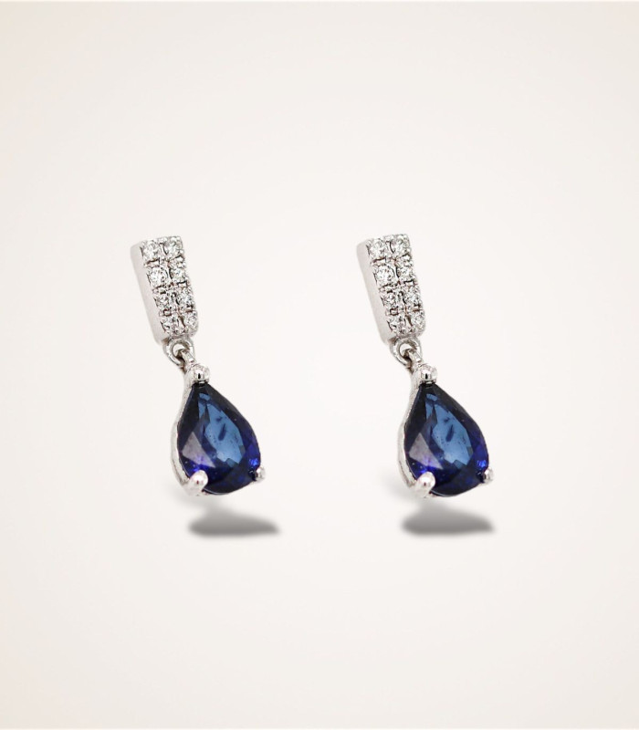 Drop Sapphire Ohrstecker
