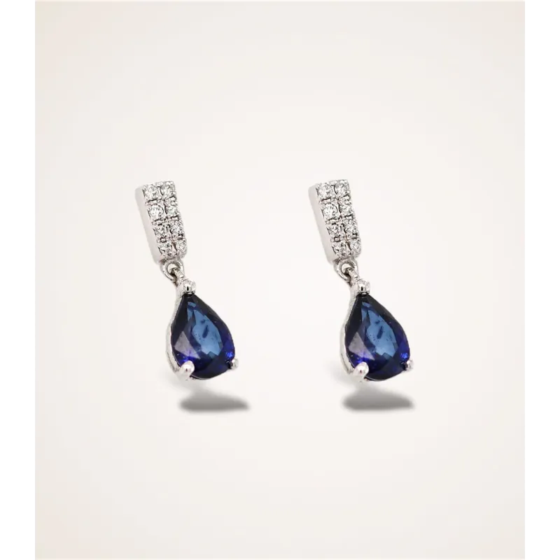 Drop Sapphire Ohrstecker
