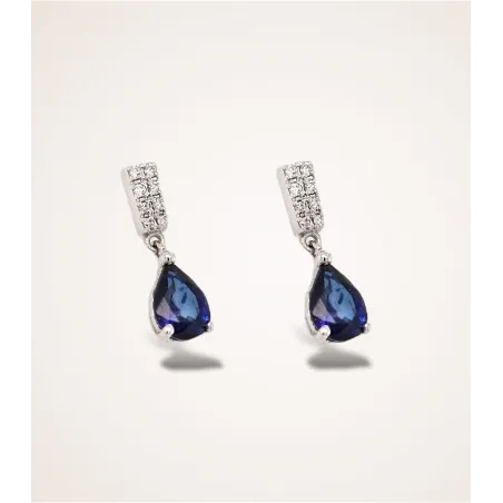 Drop Sapphire Ohrstecker