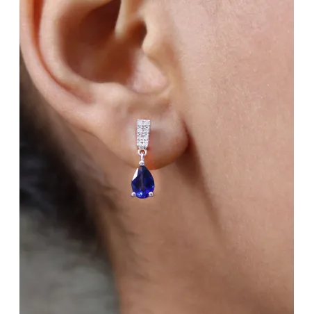 Drop Sapphire Ohrstecker