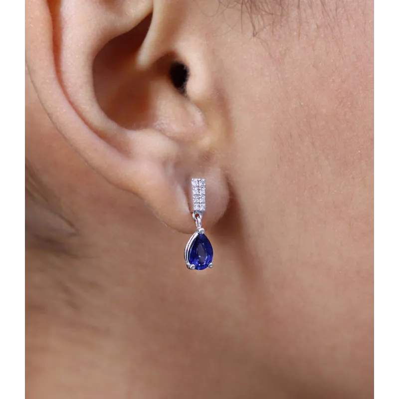 Drop Sapphire Ohrstecker