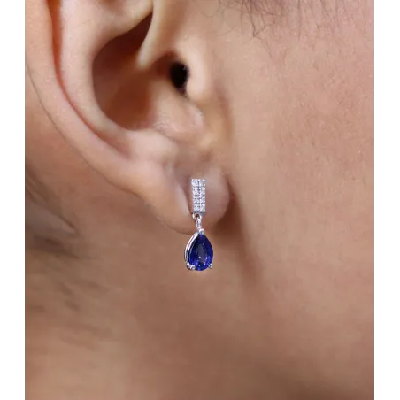Drop Sapphire Ohrstecker
