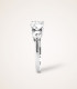 Three flower engagement ring (white gold)