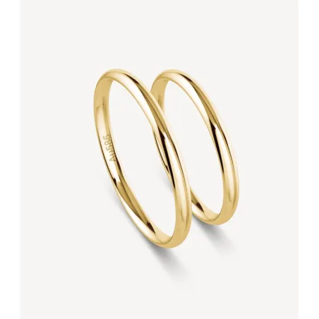 Amelia Klassische Eheringe aus Gelbgold | Moreen