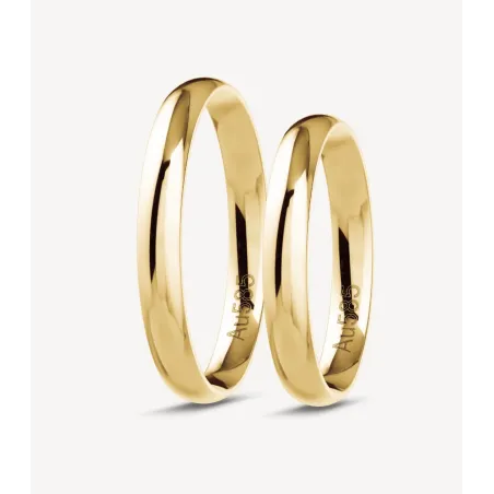 Marielle Klassische Eheringe aus Gelbgold | Moreen
