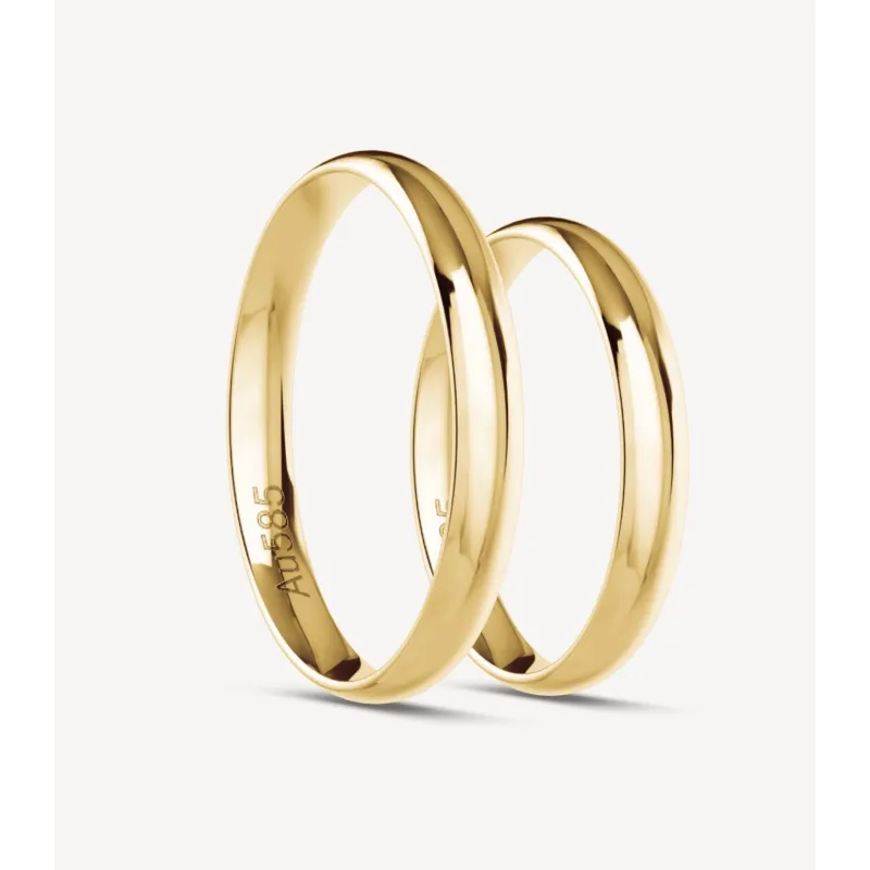 Marielle Klassische Eheringe aus Gelbgold | Moreen
