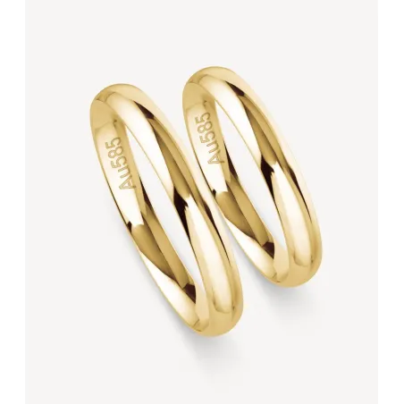 Marielle Klassische Eheringe aus Gelbgold | Moreen