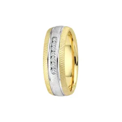 Vianne – Trauringe Gelb- und Weißgold mit Diamanten