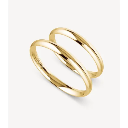 Elina Klassische Eheringe aus Gelbgold | Moreen