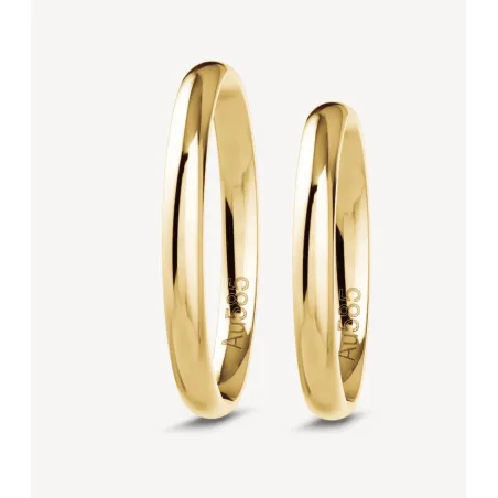 Elina Klassische Eheringe aus Gelbgold | Moreen