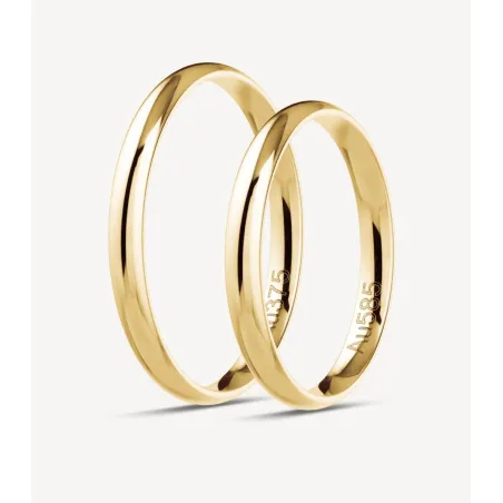 Elina Klassische Eheringe aus Gelbgold | Moreen