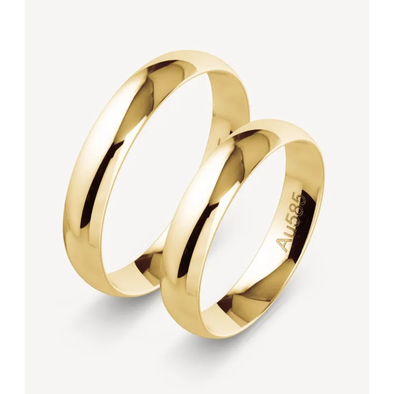 Leonora Klassische Eheringe aus Gelbgold | Moreen