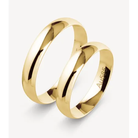 Leonora Klassische Eheringe aus Gelbgold | Moreen