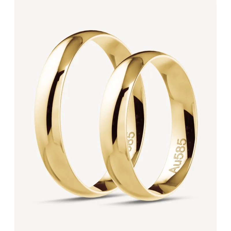 Leonora Klassische Eheringe aus Gelbgold | Moreen