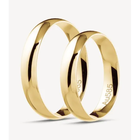 Leonora Klassische Eheringe aus Gelbgold | Moreen