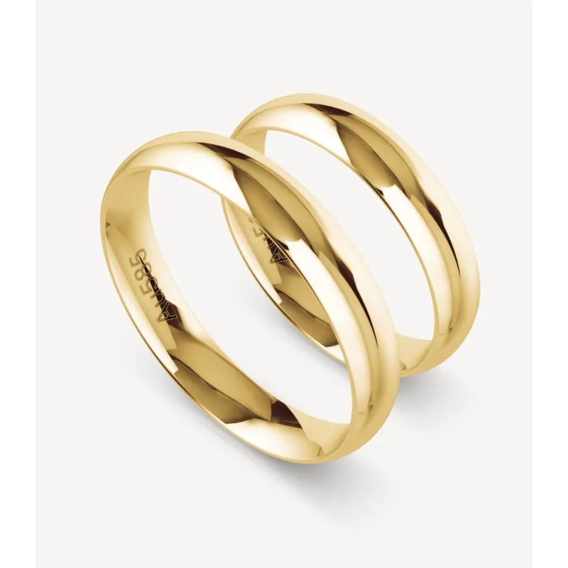 Leonora Klassische Eheringe aus Gelbgold | Moreen