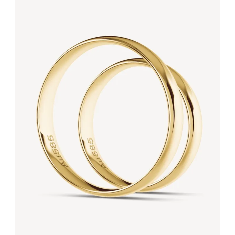 Leonora Klassische Eheringe aus Gelbgold | Moreen