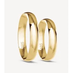 Leonora Klassische Eheringe aus Gelbgold | Moreen