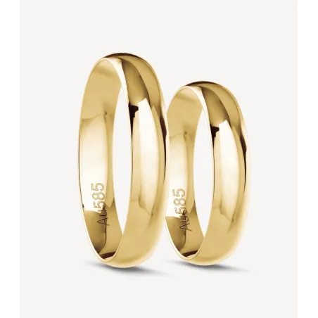 Leonora Klassische Eheringe aus Gelbgold | Moreen