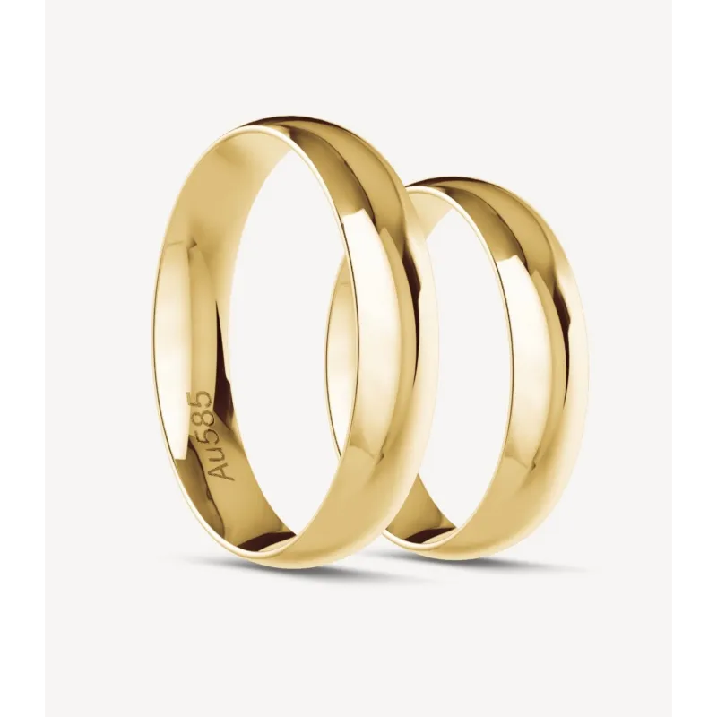 Seraphina Eheringe aus Gelbgold 4,5 mm | Moreen