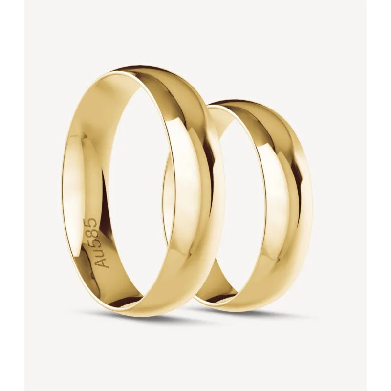 Lorenzo Eheringe Gelbgold 5 mm | Moreen