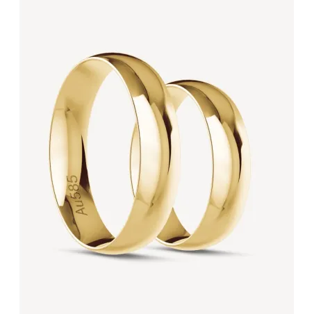 Lorenzo Eheringe Gelbgold 5 mm | Moreen