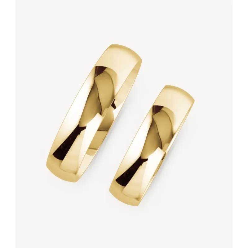 Lorenzo Eheringe Gelbgold 5 mm | Moreen