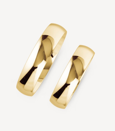 Klassische Eheringe in Gelbgold poliert (5 mm) | Moreen