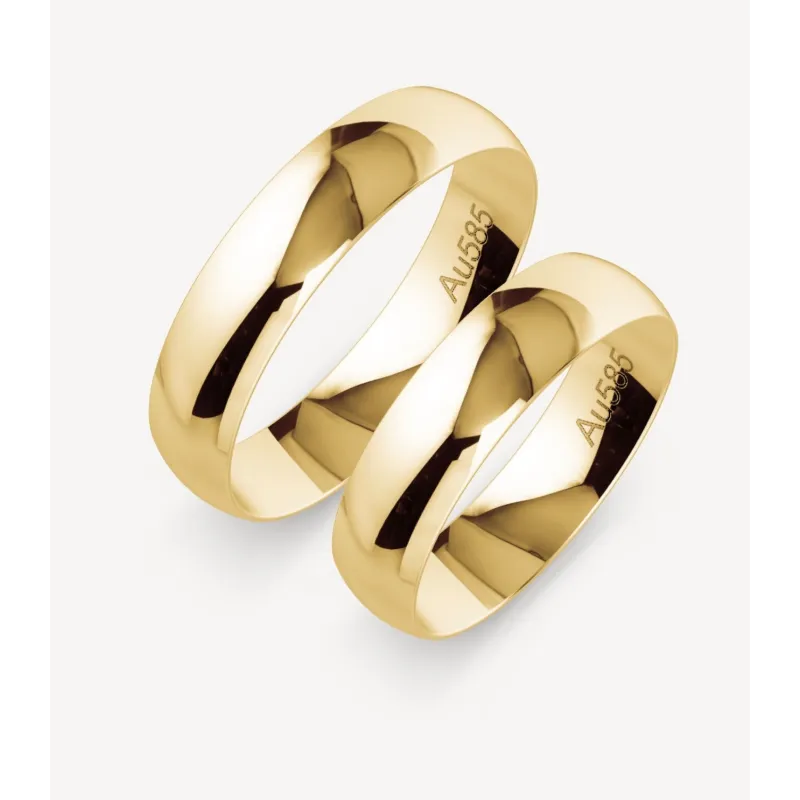Lorenzo Eheringe Gelbgold 5 mm | Moreen