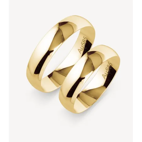 Lorenzo Eheringe Gelbgold 5 mm | Moreen