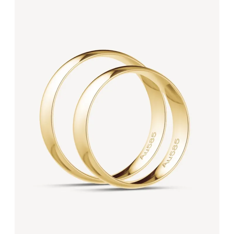 Lorenzo Eheringe Gelbgold 5 mm | Moreen