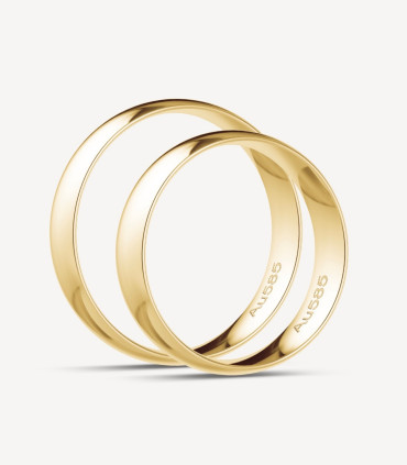 Klassische Eheringe in Gelbgold poliert (5 mm) | Moreen