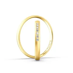 Elodie Eheringe Gelbgold mit Diamanten | Moreen