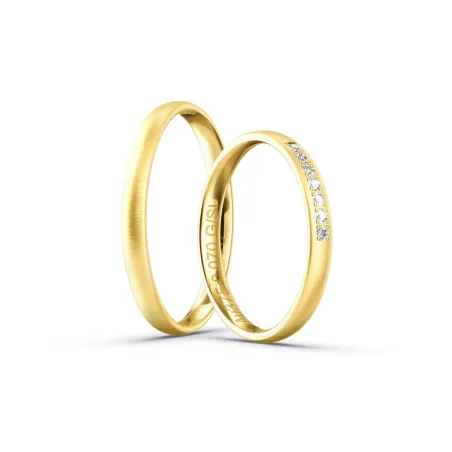 Elodie Eheringe Gelbgold mit Diamanten | Moreen
