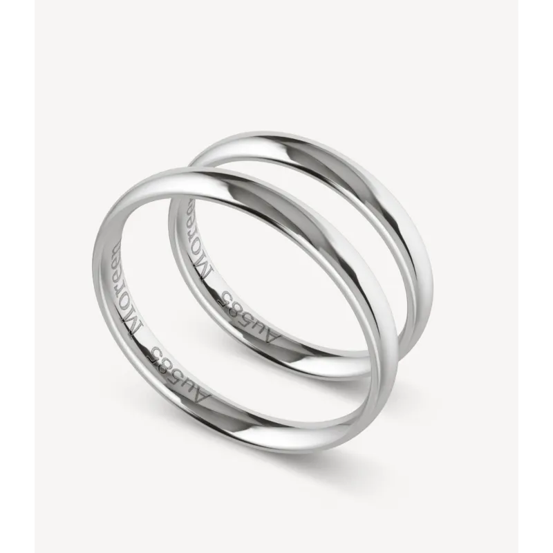 Lucien Eheringe Weißgold 3 mm | Moreen