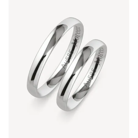 Lucien Eheringe Weißgold 3 mm | Moreen