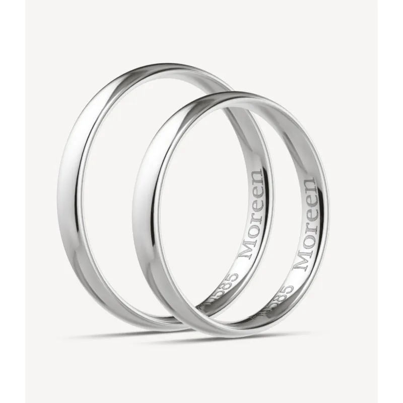 Lucien Eheringe Weißgold 3 mm | Moreen