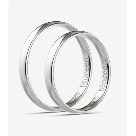 Lucien Eheringe Weißgold 3 mm | Moreen