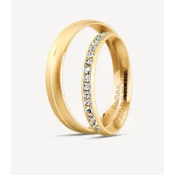 Amélie Eheringe Gelbgold mit Diamanten | Moreen