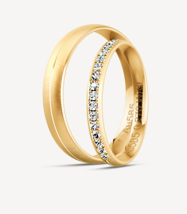 Elegante Trauringe in Gelbgold mit Brillanten (0,27 ct) | Moreen