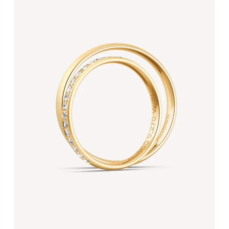 Amélie Eheringe Gelbgold mit Diamanten | Moreen