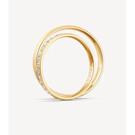 Amélie Eheringe Gelbgold mit Diamanten | Moreen