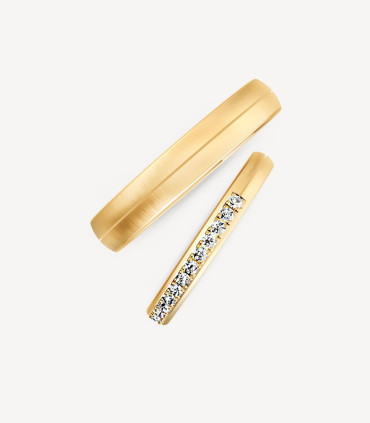 Elegante Trauringe in Gelbgold mit Brillanten (0,27 ct) | Moreen