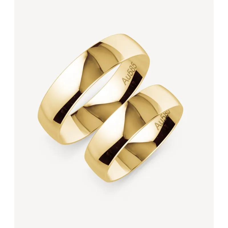 Valentino Eheringe Gelbgold 5,5 mm | Moreen