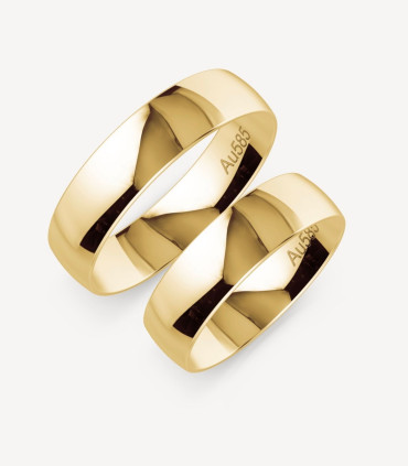 Klassische Gelbgold Eheringe MK-1055 | Moreen
