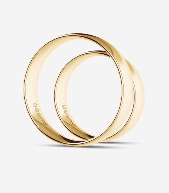 Klassische Gelbgold Eheringe MK-1055 | Moreen
