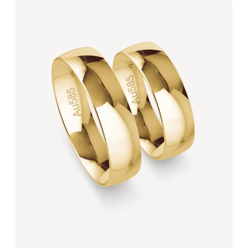 Valentino Eheringe Gelbgold 5,5 mm | Moreen